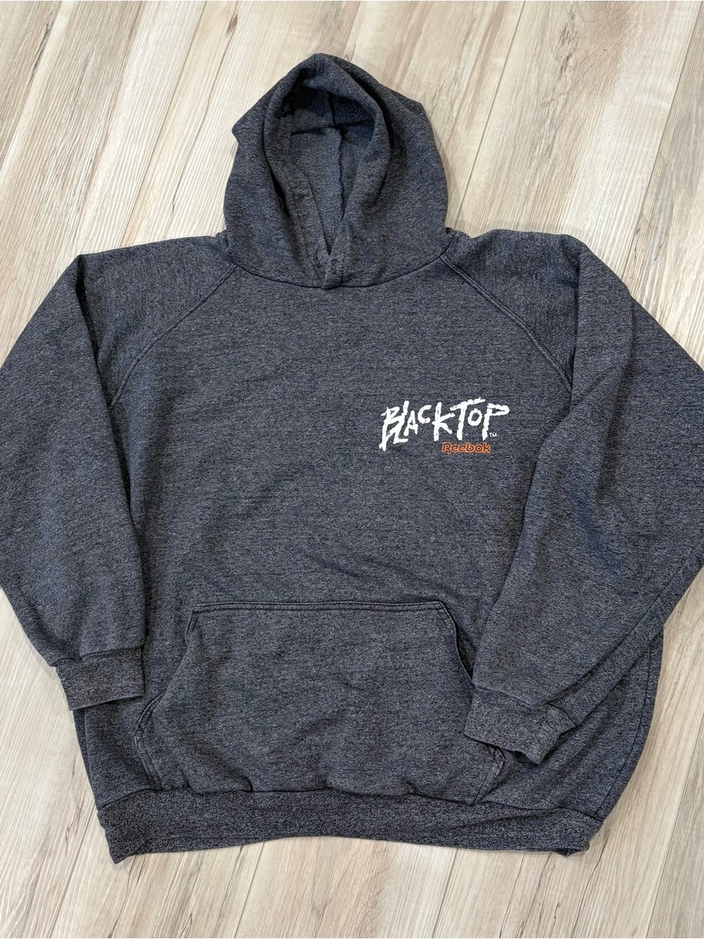 Reebok vintage Blacktop Dark Gray Hoodie sz xl